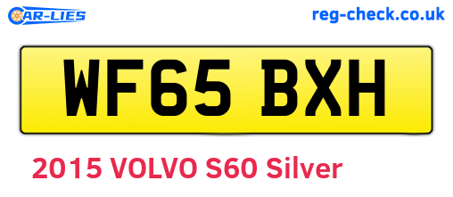 WF65BXH are the vehicle registration plates.