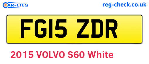 FG15ZDR are the vehicle registration plates.