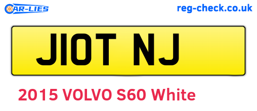 J10TNJ are the vehicle registration plates.