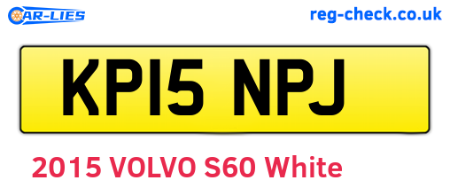 KP15NPJ are the vehicle registration plates.