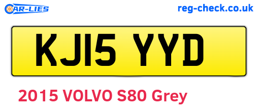 KJ15YYD are the vehicle registration plates.