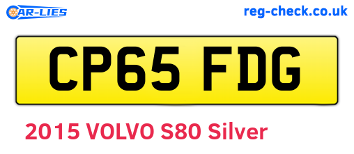 CP65FDG are the vehicle registration plates.