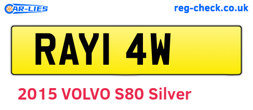 RAY14W are the vehicle registration plates.