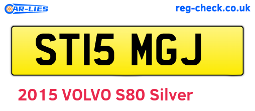 ST15MGJ are the vehicle registration plates.