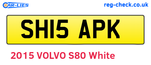 SH15APK are the vehicle registration plates.