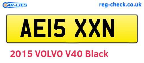 AE15XXN are the vehicle registration plates.