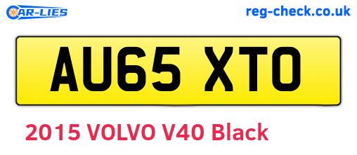 AU65XTO are the vehicle registration plates.