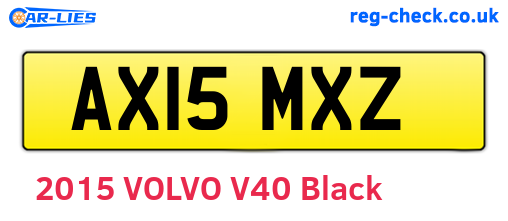 AX15MXZ are the vehicle registration plates.