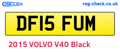 DF15FUM are the vehicle registration plates.
