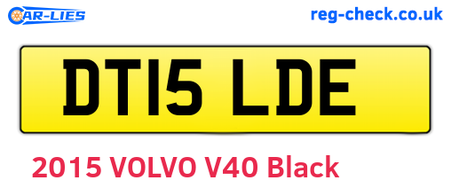DT15LDE are the vehicle registration plates.