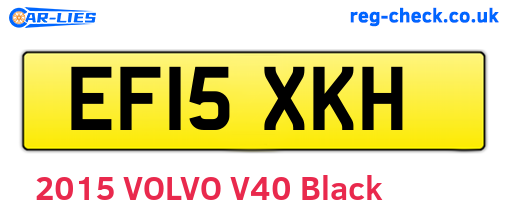 EF15XKH are the vehicle registration plates.