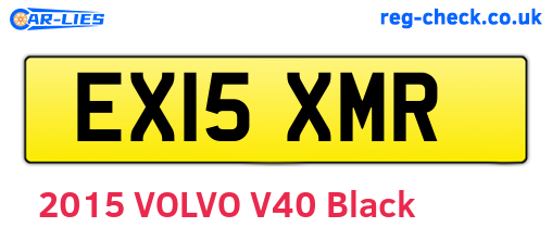 EX15XMR are the vehicle registration plates.