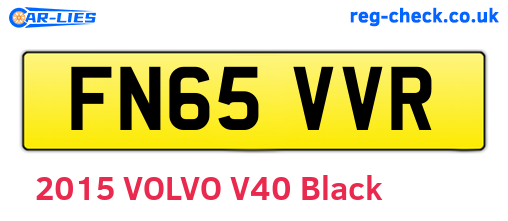 FN65VVR are the vehicle registration plates.