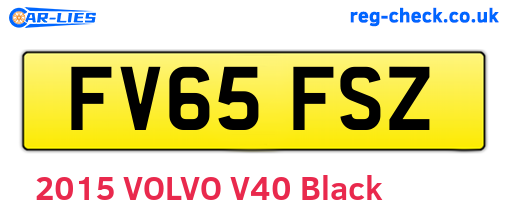 FV65FSZ are the vehicle registration plates.