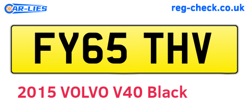 FY65THV are the vehicle registration plates.