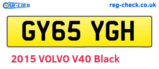 GY65YGH are the vehicle registration plates.