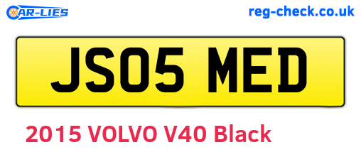 JS05MED are the vehicle registration plates.