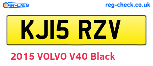KJ15RZV are the vehicle registration plates.