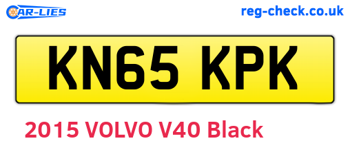 KN65KPK are the vehicle registration plates.