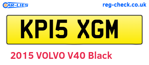 KP15XGM are the vehicle registration plates.