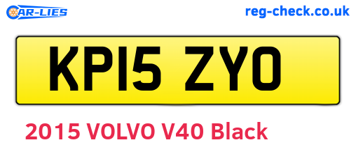 KP15ZYO are the vehicle registration plates.