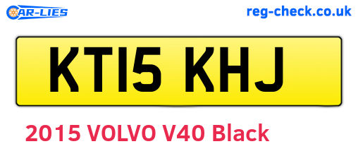 KT15KHJ are the vehicle registration plates.