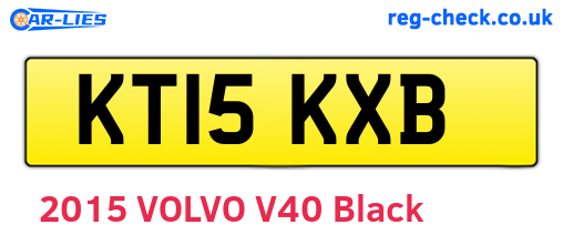 KT15KXB are the vehicle registration plates.