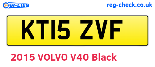 KT15ZVF are the vehicle registration plates.
