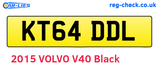 KT64DDL are the vehicle registration plates.