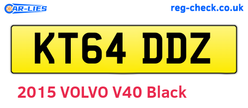 KT64DDZ are the vehicle registration plates.