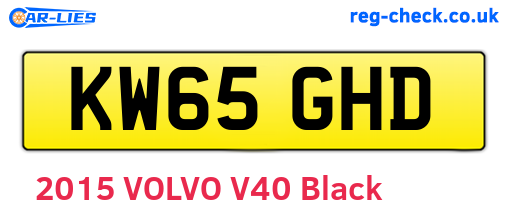KW65GHD are the vehicle registration plates.