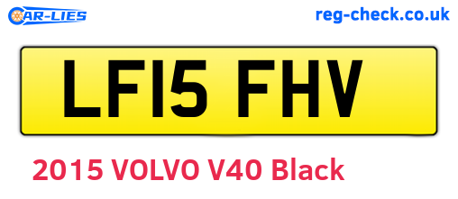 LF15FHV are the vehicle registration plates.