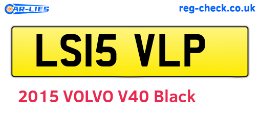 LS15VLP are the vehicle registration plates.