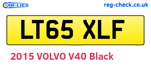 LT65XLF are the vehicle registration plates.