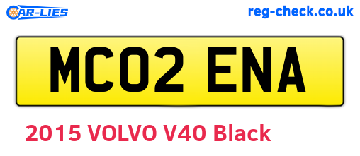 MC02ENA are the vehicle registration plates.