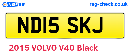 ND15SKJ are the vehicle registration plates.