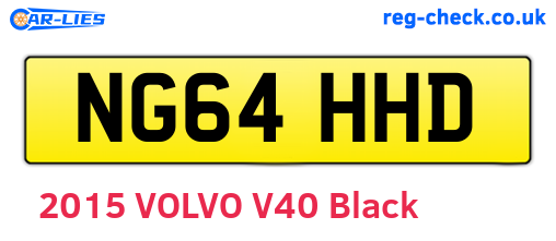 NG64HHD are the vehicle registration plates.