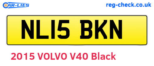 NL15BKN are the vehicle registration plates.