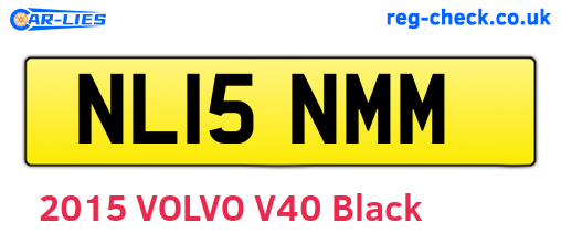 NL15NMM are the vehicle registration plates.