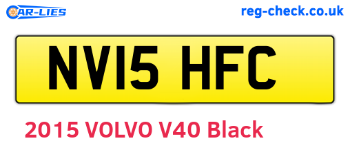 NV15HFC are the vehicle registration plates.