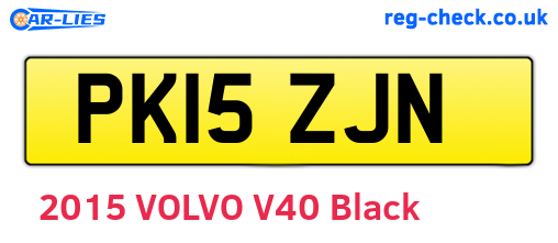 PK15ZJN are the vehicle registration plates.