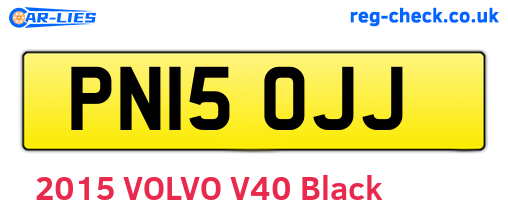 PN15OJJ are the vehicle registration plates.