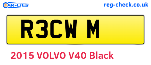 R3CWM are the vehicle registration plates.