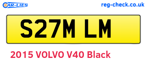 S27MLM are the vehicle registration plates.
