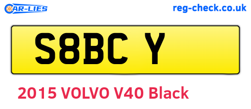 S8BCY are the vehicle registration plates.