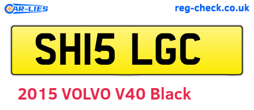SH15LGC are the vehicle registration plates.