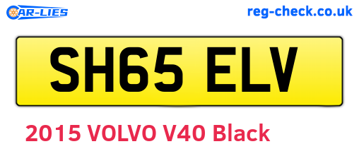 SH65ELV are the vehicle registration plates.