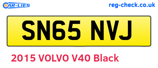 SN65NVJ are the vehicle registration plates.