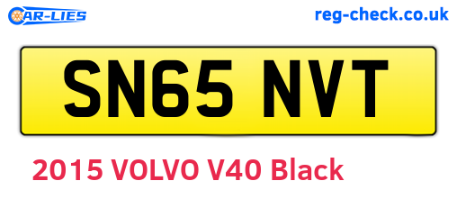 SN65NVT are the vehicle registration plates.