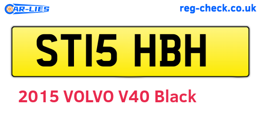 ST15HBH are the vehicle registration plates.